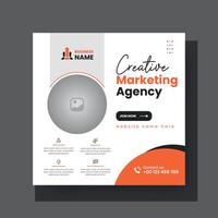 Modern Digital Marketing Agency Social Media Post For Business. Abstract Advertisement Square Web Post for Company Promotion. vector