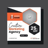 Modern Digital Marketing Agency Social Media Post For Business. Abstract Advertisement Square Web Post for Company Promotion. vector