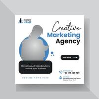 Modern Digital Marketing Agency Social Media Post For Business. Abstract Advertisement Square Web Post for Company Promotion. vector