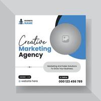 Modern Digital Marketing Agency Social Media Post For Business. Abstract Advertisement Square Web Post for Company Promotion. vector