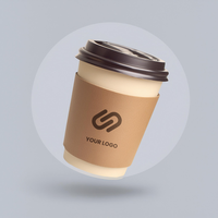 logo Bosquejo editable diseño en nuevo café taza con antecedentes psd