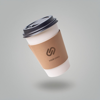 logotyp attrapp redigerbar design på kaffe kopp med trevlig bakgrund psd