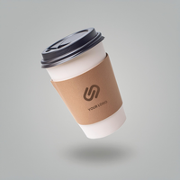 logo mockup bewerkbare ontwerp Aan koffie kop met mooi hoor achtergrond psd