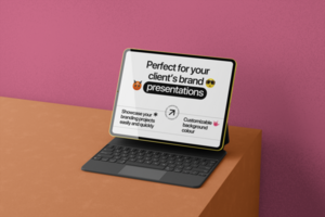 Professional Device Tablet Mockup on Minimalist Wall Background psd