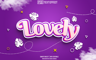 love text effect, font editable, typography, 3d text psd