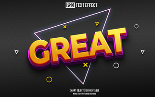 grande testo effetto, font modificabile, tipografia, 3d testo psd