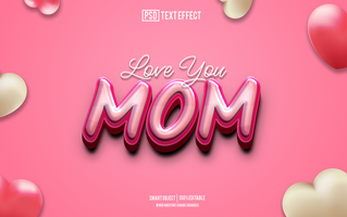 Mama Text Wirkung, Schriftart editierbar, Typografie, 3d Text psd