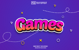 gioco testo effetto, font modificabile, tipografia, 3d testo psd