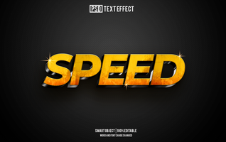 speed text effect, font editable, typography, 3d text psd