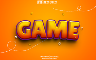 gioco testo effetto, font modificabile, tipografia, 3d testo psd