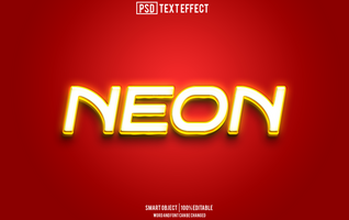 neon text effekt, font redigerbar, typografi, 3d text psd