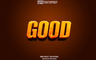 gut Text Wirkung, Schriftart editierbar, Typografie, 3d Text psd