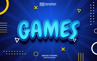 game text effect, font editable, typography, 3d text psd
