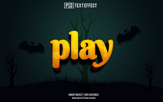 play text effect, font editable, typography, 3d text psd