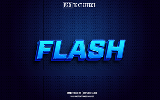 flash text effect, font editable, typography, 3d text psd