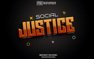 justice text effect, font editable, typography, 3d text psd