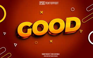 gut Text Wirkung, Schriftart editierbar, Typografie, 3d Text psd