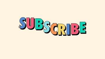 Subscribe the channel animated footage video