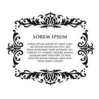 Decorative vintage horizontal frame with the place for your text in center vector