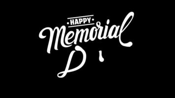 Memorial Day Text animation video