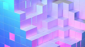 Colorful 3D Cubes Geometric Abstract Background video