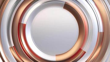 Abstract rose gold and white concentric circles video