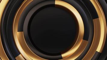 Luxurious black and gold concentric circles video