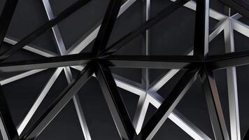 Abstract Black and Silver Geometric Structure video