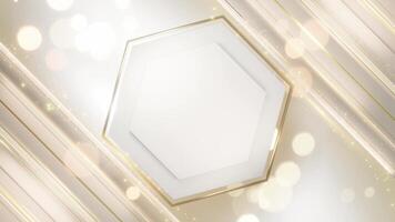 elegante hexagonal quadro, Armação com ouro acentos video