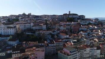 ciudad de coimbra Portugal aéreo ver video