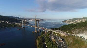 cidade do vigo Espanha aéreo Visão video