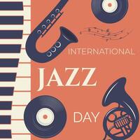 jazz day poster vector