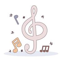 musical notes composition vector