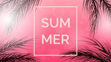 pink tropical background vector