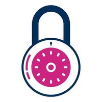 luxury padlock icon vector