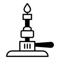 burner icon, laboratory vector