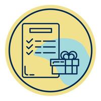 gift box list icon, various gift boxes vector