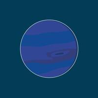 the planet Neptune in a flat style vector