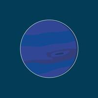 the planet Neptune in a flat style vector