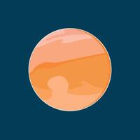 a planet mars with a blue background vector