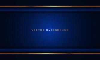 modern dark blue luxury with gold lines premium background vector