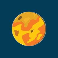 planet venus flat design illustration vector