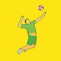 Volleyball Player Flat Illustration vector