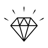 Diamond outline icon isolate on white background for graphic design, logo, web site, social media, mobile app, ui illustration vector