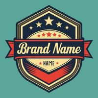 Logo emblem vintage for your brand identity, classic and retro vector