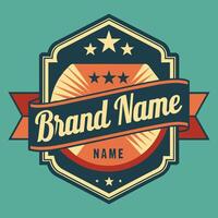 Logo emblem vintage for your brand identity, classic and retro vector