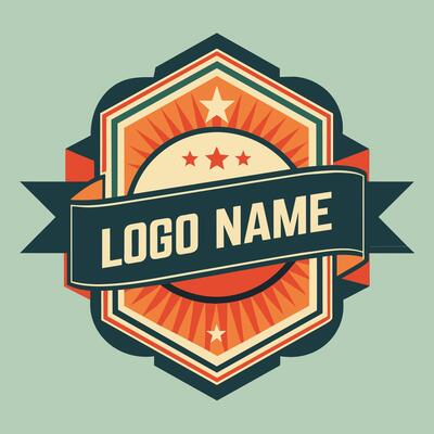Logo emblem vintage for your brand identity, classic and retro