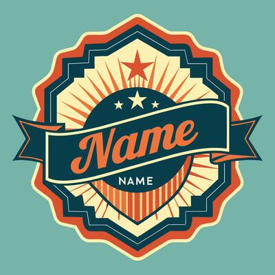 Logo emblem vintage for your brand identity, classic and retro
