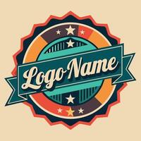 Logo emblem vintage for your brand identity, classic and retro vector