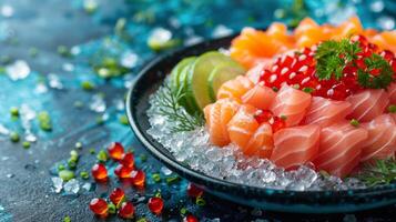 Close Up of a Bowl of Food on a Table photo